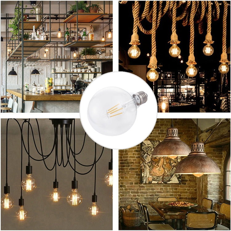 G95 E27 4W 4 LEDs 450 LM 3000K Retro Dimmbare LED-Glühfaden-Glühbirne Energiesparlampe, AC 220V, G95 4W Warmweiß