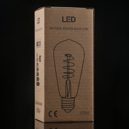 ST64 E27 4W 4 LEDs 600 LM 3000K Retro Dimmbare LED-Glühfaden-Glühbirne Energiesparlampe, AC 220V, ST64 4W Warmweiß