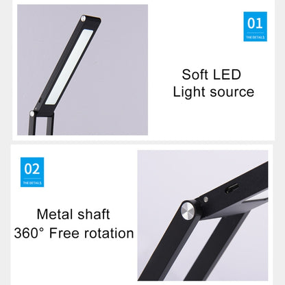LED Schreibtisch Lampe 3W Folding Einstellen USB Lade Augenschutz Tisch Lampe