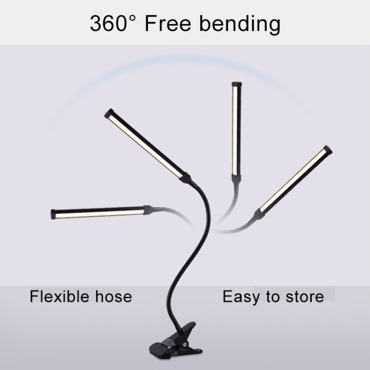 LED-Schreibtischlampe, 8 W, faltbar, verstellbar, Augenschutz, Tischlampe, USB-Plug-in-Version, USB-Plug-in-Version (schwarz), USB-Plug-in-Version (weiß)