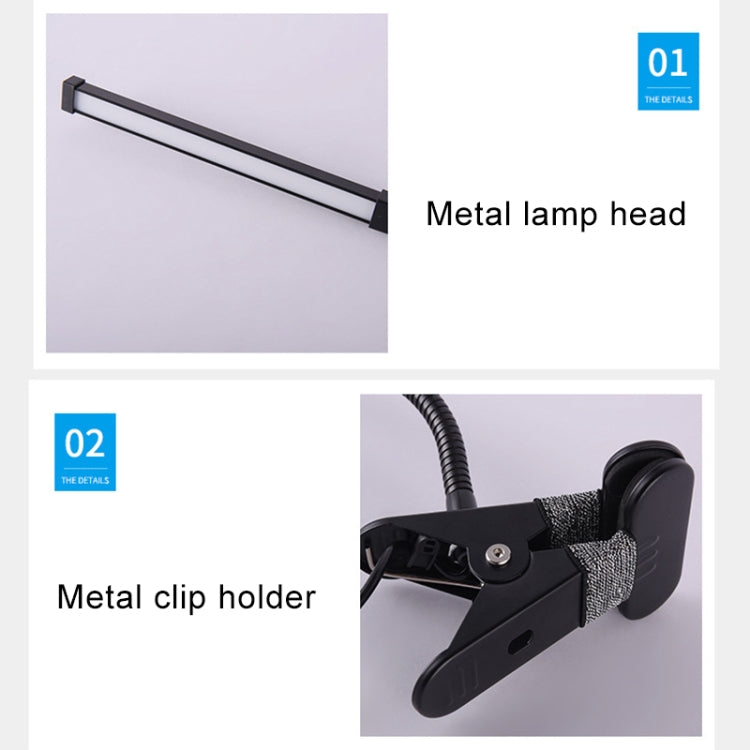 LED-Schreibtischlampe, 8 W, faltbar, verstellbar, Augenschutz, Tischlampe, USB-Plug-in-Version, USB-Plug-in-Version (schwarz), USB-Plug-in-Version (weiß)