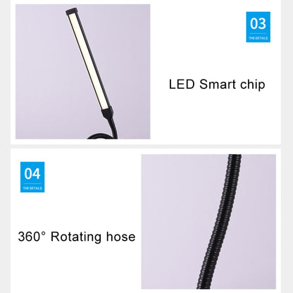 LED-Schreibtischlampe, 8 W, faltbar, verstellbar, USB-Ladefunktion, Augenschutz, Tischlampe, USB-Ladeversion, USB-Ladeversion (schwarz), USB-Ladeversion (weiß)