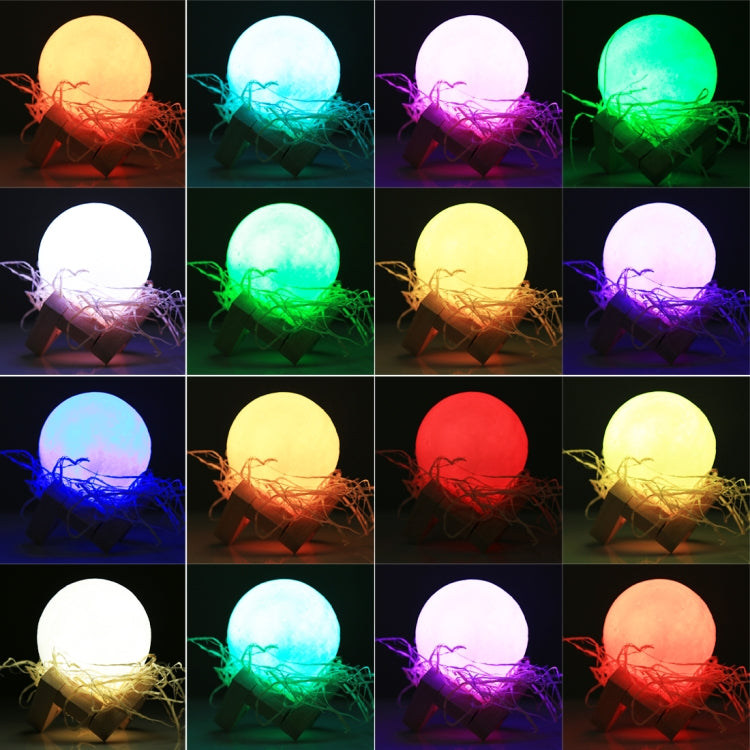 Energiesparendes LED-Nachtlicht mit 16 wechselnden Farben und USB-Aufladung, mit Holzhalterung und Fernbedienung, Touch mit Fernbedienung, 16 Farben (8 cm)