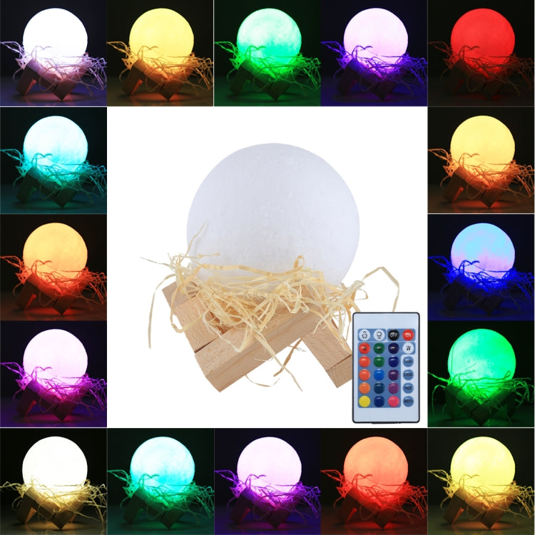 Energiesparendes LED-Nachtlicht mit 16 wechselnden Farben und USB-Aufladung, mit Holzhalterung und Fernbedienung, Touch mit Fernbedienung, 16 Farben (8 cm)