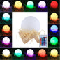 Energiesparendes LED-Nachtlicht mit 16 wechselnden Farben und USB-Aufladung, mit Holzhalterung und Fernbedienung, Touch mit Fernbedienung, 16 Farben (8 cm)