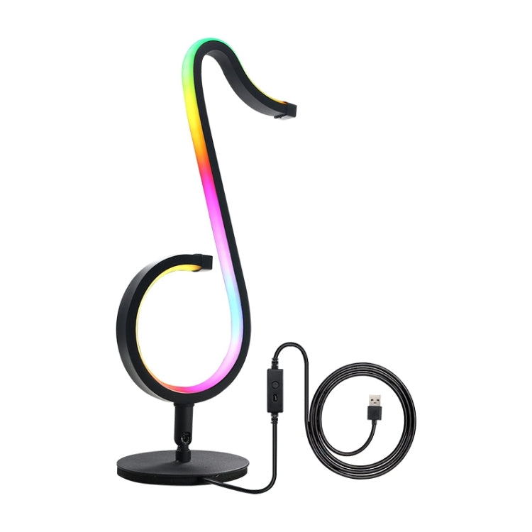 Startseite RGB Illusory Farbe Musiknote Licht Schreibtischlampe