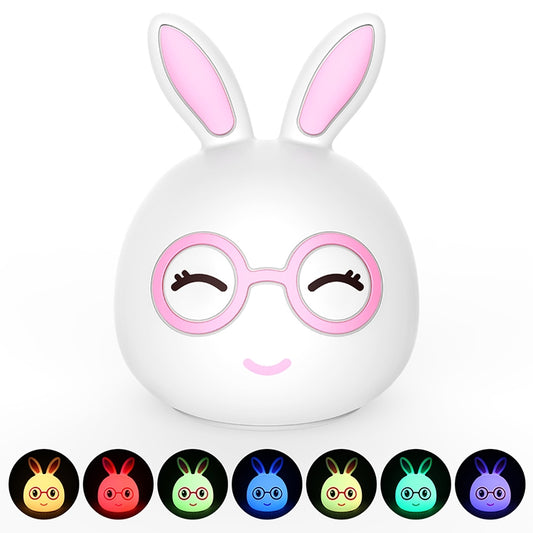 Happy Rabbit Creative Touch 3D-LED-Deko-Nachtlicht, AAA-Batterie-Version, AAA-Batterie-Version (Pink), AAA-Batterie-Version (Blau)