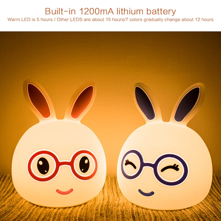 Happy Rabbit Creative Touch 3D LED Dekoratives Nachtlicht, USB-Ladeversion