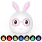 Smiling Rabbit Creative Touch 3D-LED-Dekorationsnachtlicht, USB-Ladeversion, USB-Ladeversion (Pink), USB-Ladeversion (Blau)