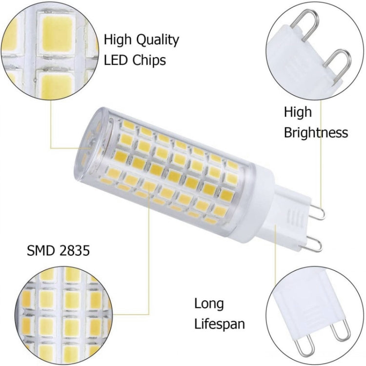 G9 102 LEDs SMD 2835 2800-3200K LED-Maislicht, AC 110V, AC 110V
