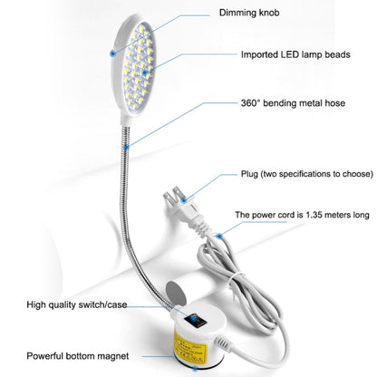 LED-Nähmaschinenlampe, dimmbar, magnetisch, energiesparend, 30 Lampenperlen, 30 Perlen