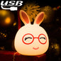 Creative USB Charging LED Decoration Lamp Novelty Gift , Smile Pink Rabbit/USB Charging, Smile Blue Rabbit/USB Charging, Happy Pink Rabbit/USB Charging, Happy Blue Rabbit/USB Charging