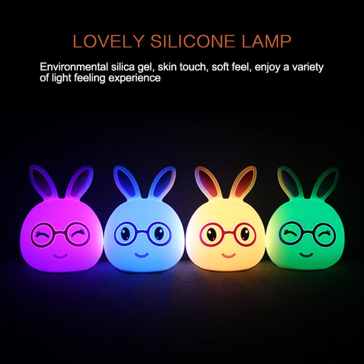 Kreative USB-Lade-LED-Dekorationslampe, originelles Geschenk, Lächelndes rosa Kaninchen/USB-Laden, Lächelndes blaues Kaninchen/USB-Laden, Glückliches rosa Kaninchen/USB-Laden, Glückliches blaues Kaninchen/USB-Laden