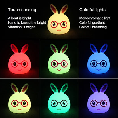 Kreative USB-Lade-LED-Dekorationslampe, originelles Geschenk, Lächelndes rosa Kaninchen/USB-Laden, Lächelndes blaues Kaninchen/USB-Laden, Glückliches rosa Kaninchen/USB-Laden, Glückliches blaues Kaninchen/USB-Laden