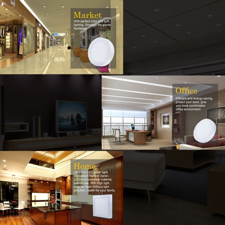 12cm 30 LEDs SMD 2835, AC 85-265V, 6W Warm White Light