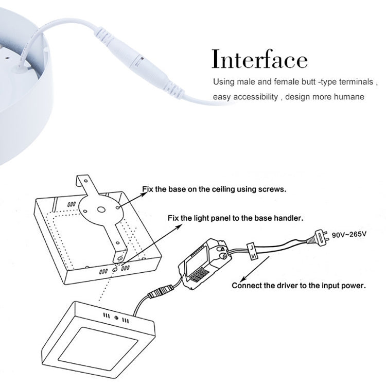 12cm 30 LEDs SMD 2835, AC 85-265V, 6W Warm White Light