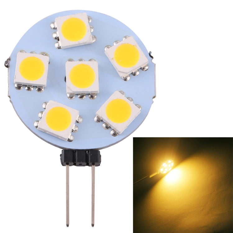 G4 6 LEDs SMD 5050 72LM 2800-3200K Stufenloses Dimmen Energiesparende Lampe mit Stiftsockel, DC 12V, G4 6LEDs SMD 5050 72LM, G4 6 LEDs SMD 5050 72LM