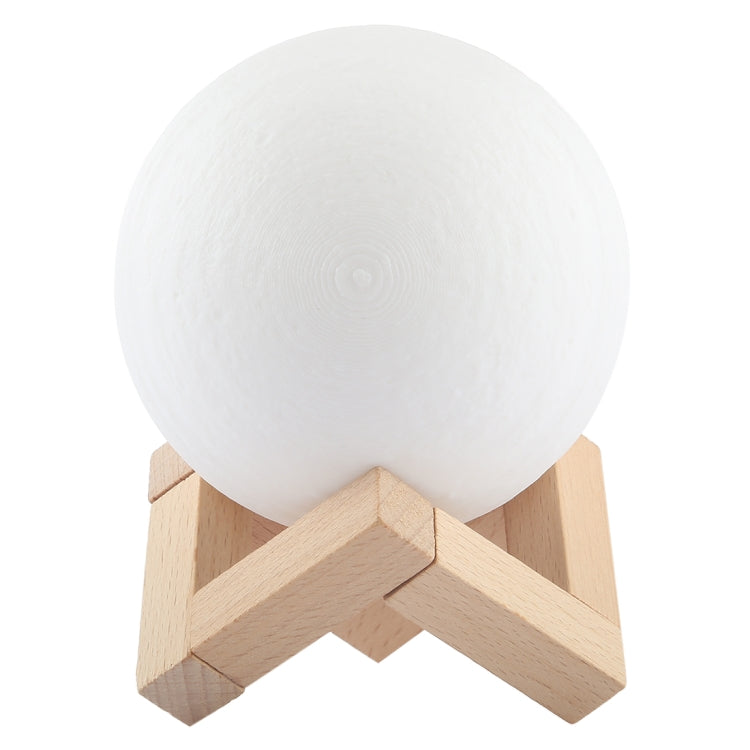 Energiesparendes LED-Nachtlicht mit USB-Aufladung und zwei Farbwechseln, mit Holzhalterung, Touch-Steuerung, zweifarbig (10 cm)