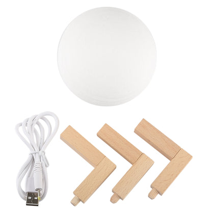 Energiesparendes LED-Nachtlicht mit USB-Aufladung und zwei Farbwechseln, mit Holzhalterung, Touch-Steuerung, zweifarbig (10 cm)