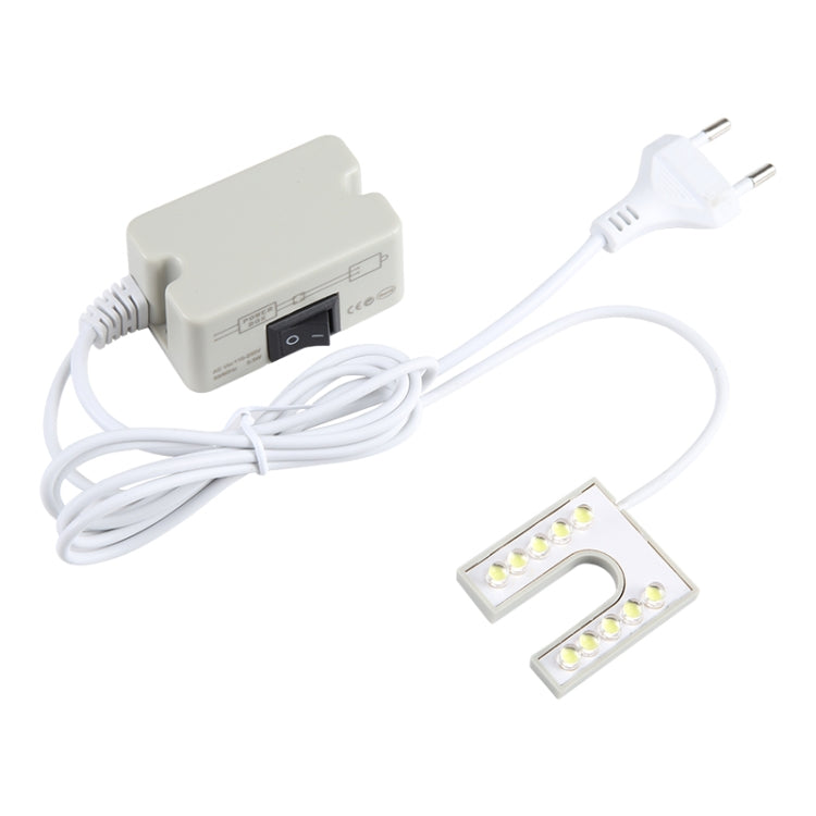 10 LEDs Nähmaschinenlampe U-förmig Highlight Magnet Arbeitsenergiesparlampe