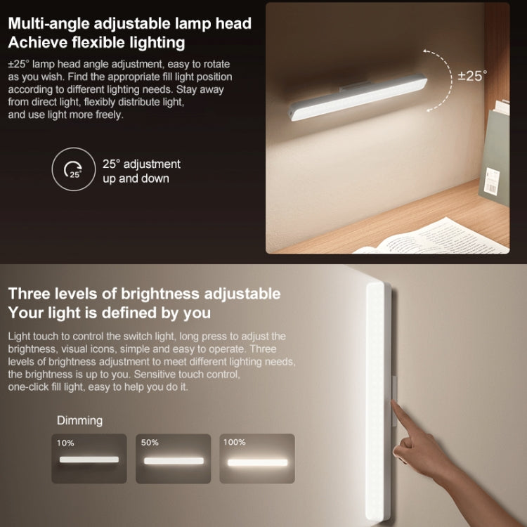 Original Xiaomi Mijia Magnetic Reading Lamp 2000mAh Type-C Rechargeable LED Desk Lamp, Magnetic Lamp