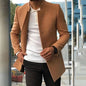 Men's Coat Overcoat Solid Color Slim Fit