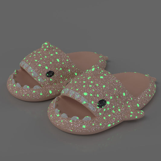 Starry Sky Luminous Shark Slippers Summer