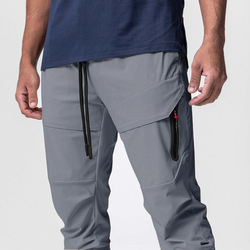 Quick-drying Fitness Trousers High Elastic Ankle-tied Sports Trousers For Men