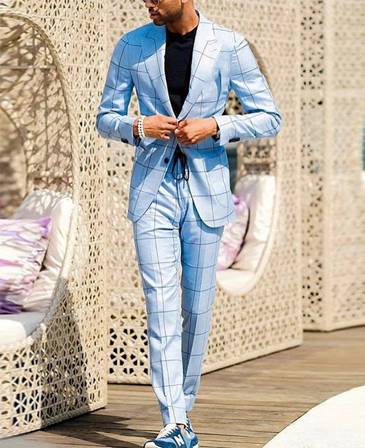 Two-button Coat Men's Two-piece Suit
