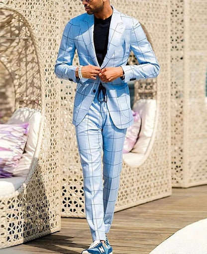 Two-button Coat Men's Two-piece Suit