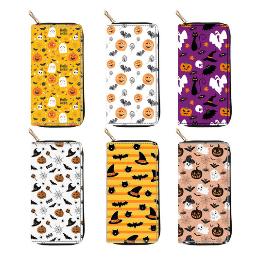 Modische PU-Geldbörse mit langem Reißverschluss für Herren und Damen