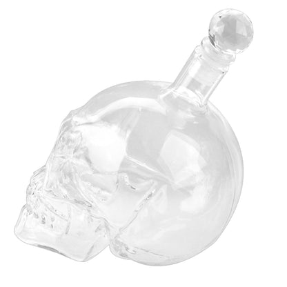 Totenkopfflasche aus Kristallglas für Wodka, Whisky, Bier, Likör, Rotwein und andere Getränke, 350 ml