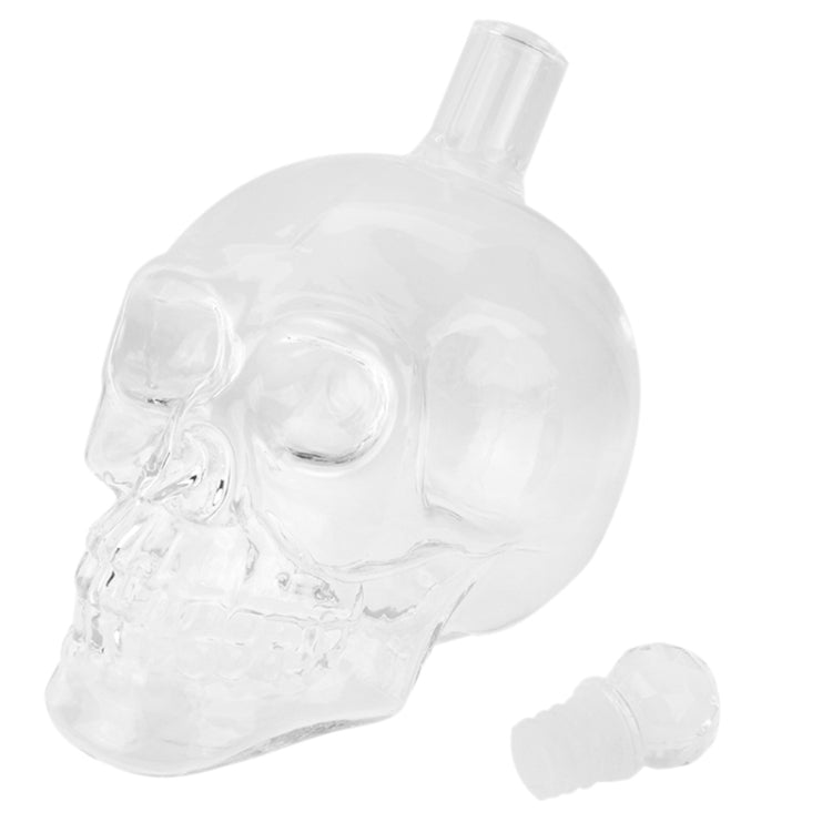 Totenkopfflasche aus Kristallglas für Wodka, Whisky, Bier, Likör, Rotwein und andere Getränke, 350 ml