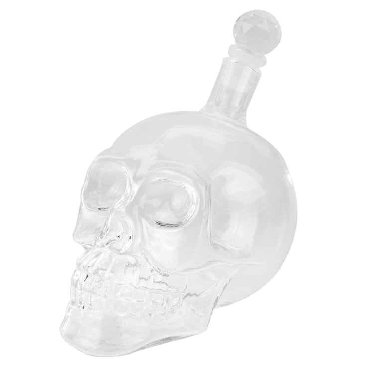 Totenkopfflasche aus Kristallglas für Wodka, Whisky, Bier, Likör, Rotwein und andere Getränke, 550 ml