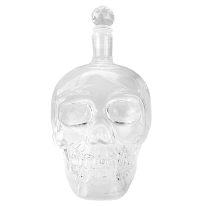 Totenkopfflasche aus Kristallglas für Wodka, Whisky, Bier, Likör, Rotwein und andere Getränke, 550 ml
