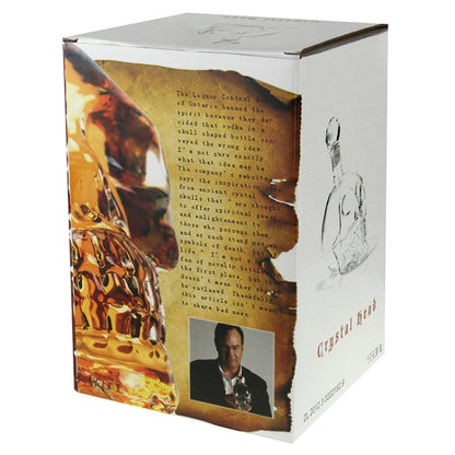 Totenkopfflasche aus Kristallglas für Wodka, Whisky, Bier, Likör, Rotwein und andere Getränke, 550 ml
