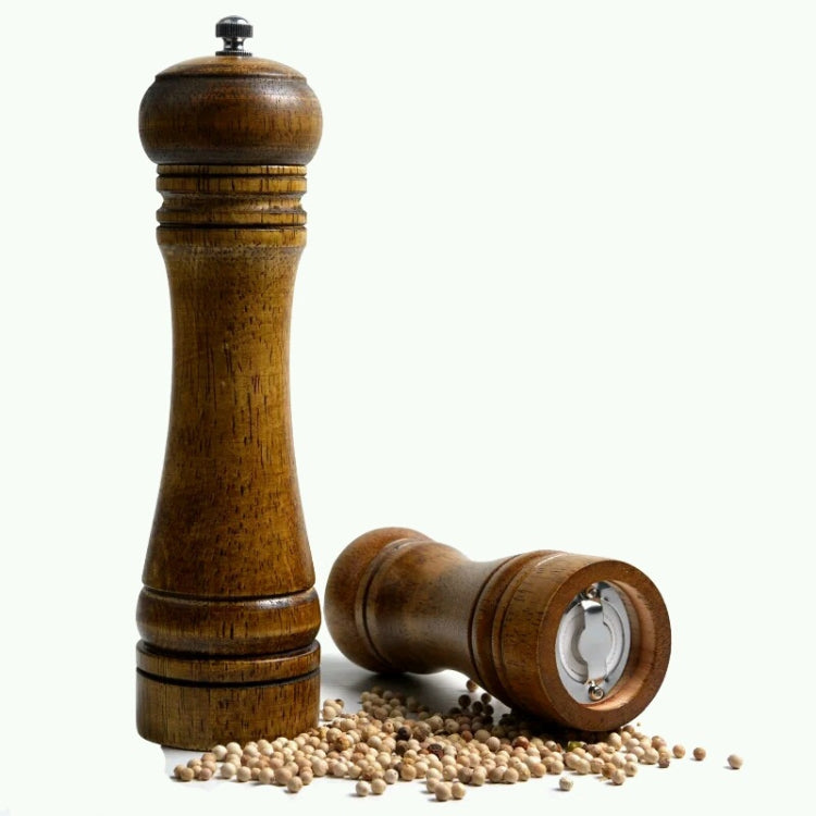 Länge: Klassische Pfeffer-, Gewürz- und Salzmühle aus Holz, Stil 4, 5 Zoll, Stil 4, 8 Zoll, Stil 4, 10 Zoll