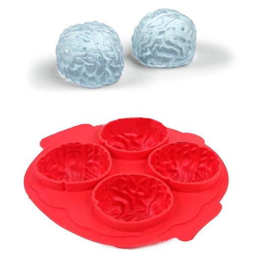 Silikon-Eiswürfelform in Brain-Freeze-Form (zufällige Farbauswahl), Gehirnform