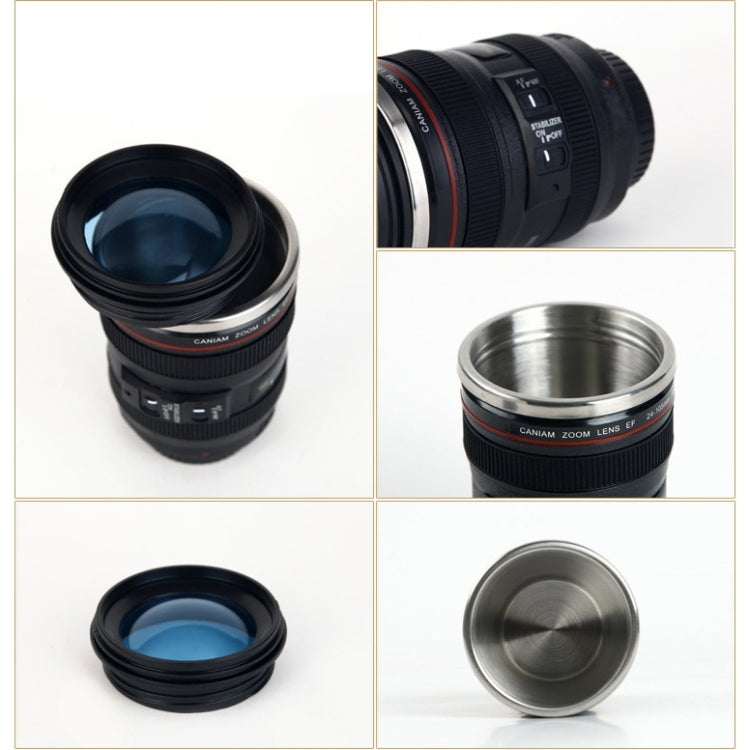 400 ml Kameraobjektivbecher, Caniam EF 24–105 mm F4 Filterbecher für Kaffee, Milch, Wasser als Geschenk, 400 ml, Kameraobjektivbecher