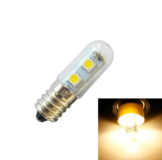 E14 Schraubleuchte LED Kühlschrank Glühbirne 1W 220V AC 7 Licht SMD 5050 Ampere LED Licht Kühlschrank Home, Warmweiß, Kaltweiß