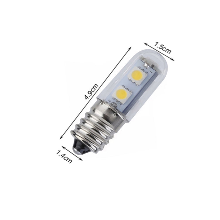 E14 Schraubleuchte LED Kühlschrank Glühbirne 1W 220V AC 7 Licht SMD 5050 Ampere LED Licht Kühlschrank Home, Warmweiß, Kaltweiß