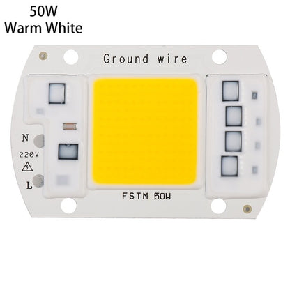 Hochleistungs-220-V-LED-Flutlicht, kalt-/warmweiß, COB-LED-Chip, IP65, Smart-IC-Treiberlampe, 15 W Weiß, 20 W Weiß, 30 W Weiß, 50 W Weiß, 15 W Warmweiß, 20 W Warmweiß, 30 W Warmweiß, 50 W Warmweiß