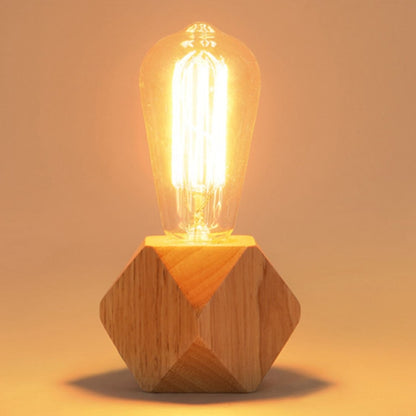 Massivholzdekoration LED-Nachtlicht Moderne minimalistische warme Schlafzimmer-Nachttischlampe Kleine Tischlampe ohne LED-Lampen, EU-Stecker