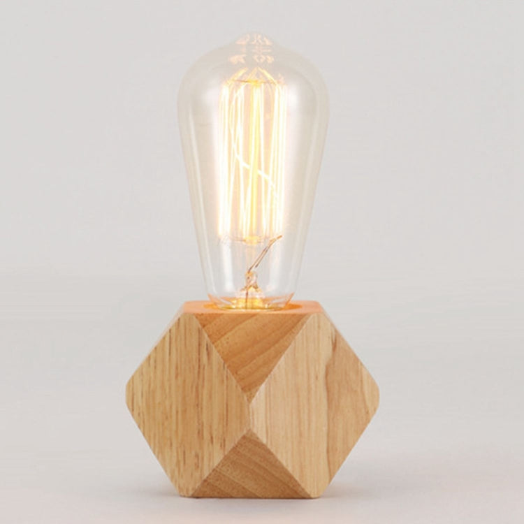 Massivholzdekoration LED-Nachtlicht Moderne minimalistische warme Schlafzimmer-Nachttischlampe Kleine Tischlampe ohne LED-Lampen, EU-Stecker