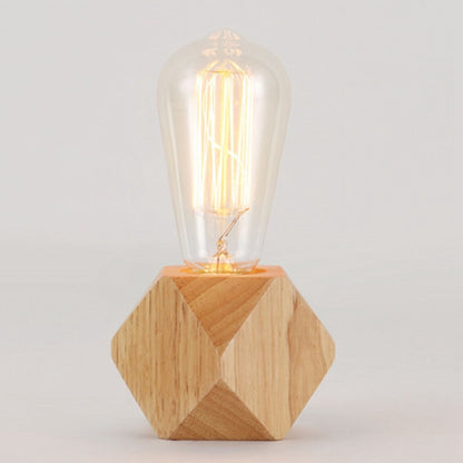 Massivholzdekoration LED-Nachtlicht Moderne minimalistische warme Schlafzimmer-Nachttischlampe Kleine Tischlampe ohne LED-Lampen, EU-Stecker