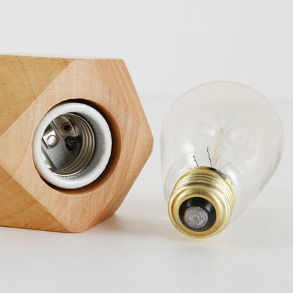 Massivholzdekoration LED-Nachtlicht Moderne minimalistische warme Schlafzimmer-Nachttischlampe Kleine Tischlampe ohne LED-Lampen, EU-Stecker