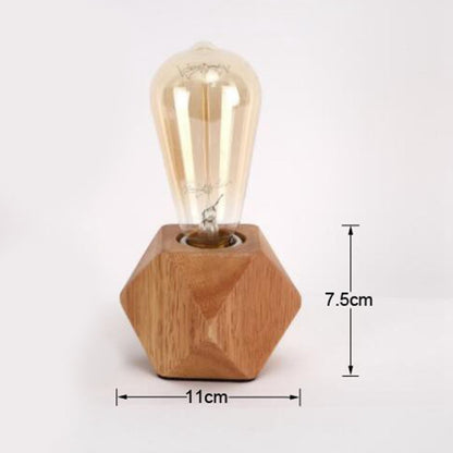 Massivholzdekoration LED-Nachtlicht Moderne minimalistische warme Schlafzimmer-Nachttischlampe Kleine Tischlampe ohne LED-Lampen, EU-Stecker