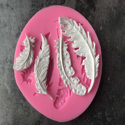Federzucker Silikonform Fondantform Kuchendekorationswerkzeuge, Federzuckerform