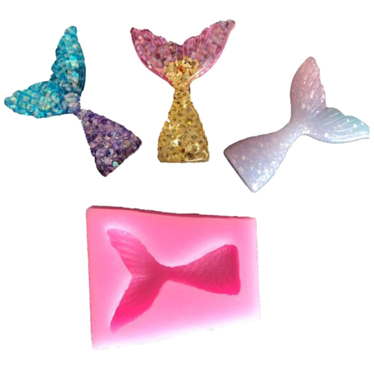 10 PCS Fondant Meerjungfrau Fischschwanz Silikonform Backwerkzeuge Schokoladenkuchen Dekorationsform, Fischschwanzform