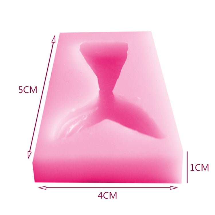 10 PCS Fondant Meerjungfrau Fischschwanz Silikonform Backwerkzeuge Schokoladenkuchen Dekorationsform, Fischschwanzform